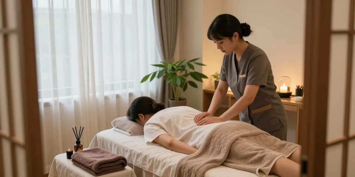 Experience a soothing 강남출장안마 session in a serene massage studio with essential oils and calming ambiance.