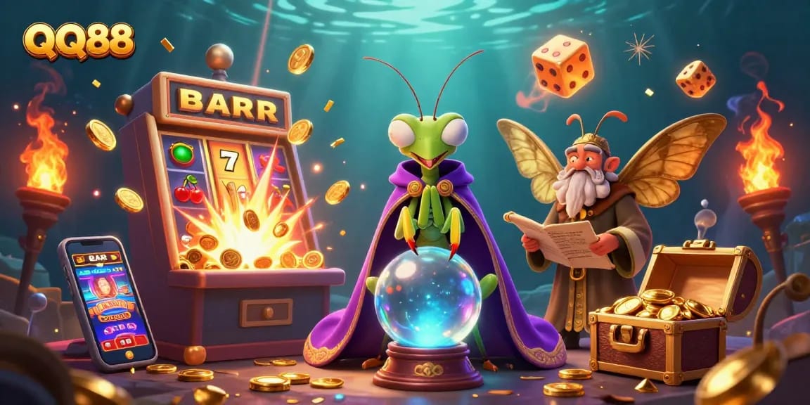 Engage in thrilling slots at QQ88 with vibrant jackpot visuals and dynamic game elements