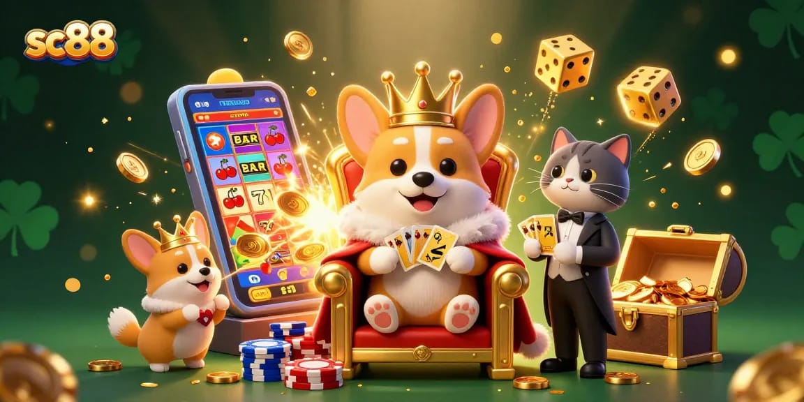 Engage in thrilling gameplay at sc88 featuring dynamic scenes of gaming action and vibrant casino elements!