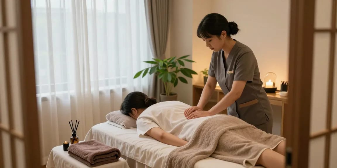 Experience a soothing 강남출장안마 session in a serene massage studio with essential oils and calming ambiance.