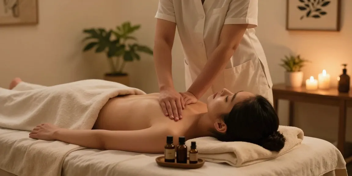안마 마사지 therapy session for relaxation and rejuvenation.