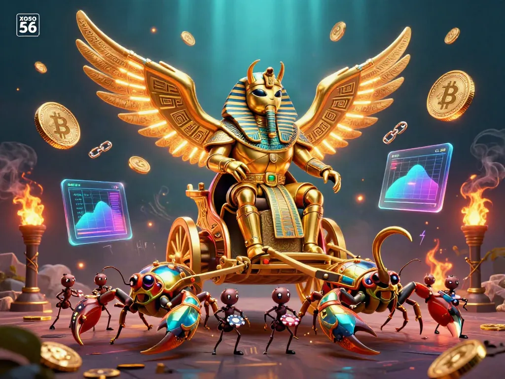 Engage in vibrant 3D casino action with XOSO 66, featuring a golden scarab beetle in a dynamic scene.