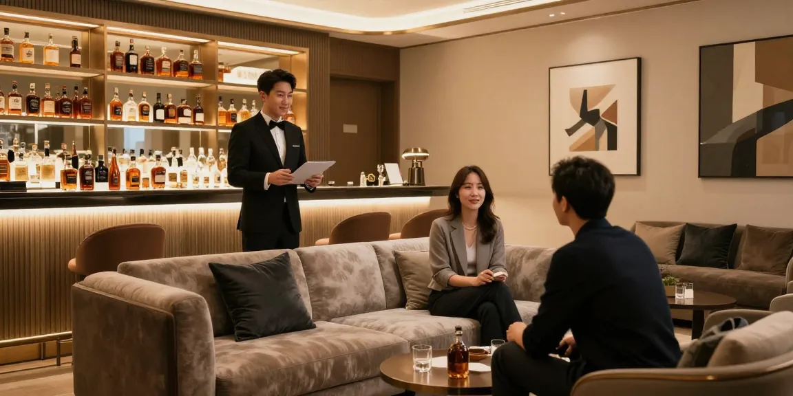 강남블랜딩의 고급스러운 실내와 전문적인 서비스 분위기