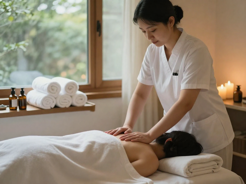Experience 종로출장마사지 in a soothing home wellness setting with professional service elements.