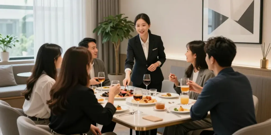 강남구구단에서 친구들과 즐거운 시간을 보내는 독립 룸의 모습