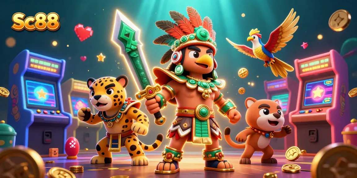 Experience thrilling gameplay at Sc88 with dynamic casino elements in a vibrant 3D scene.